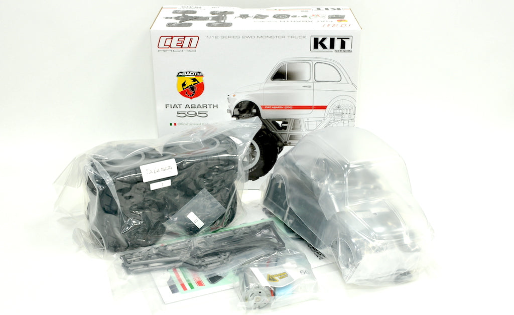 8911 Fiat ABARTH 595 KIT w/clear body -QS2 - Cen Racing USA