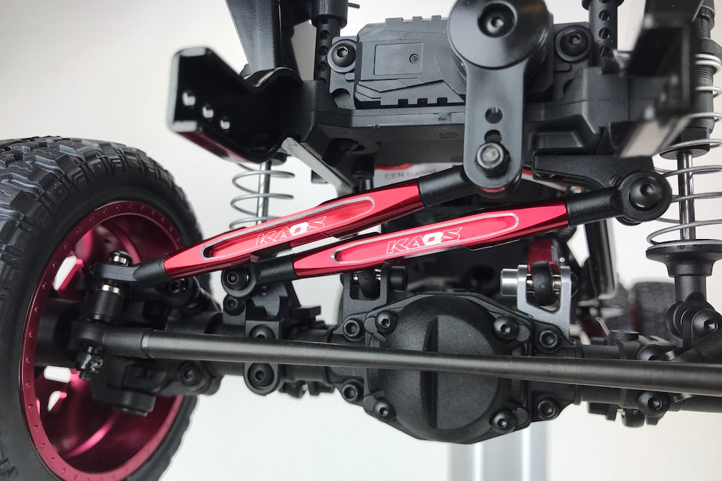 CKD0371 KAOS Panhard Bar & Sterring Tide Rod (57mm, CNC Aluminum, RED) DL-Series 3pcs - Cen Racing USA