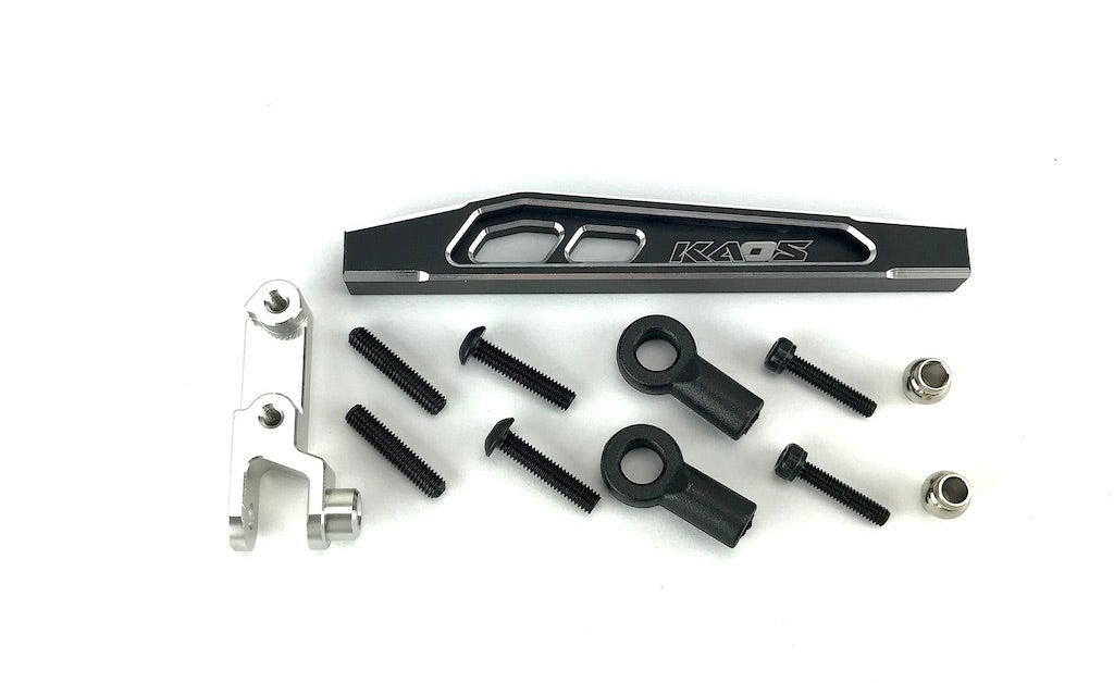 CKD0376 KAOS Front 4th Link Suspension Link Set (Upper left, 69mm, CNC Aluminum. Link Mount, Black Anodized) F450 DL-Series - Cen Racing USA