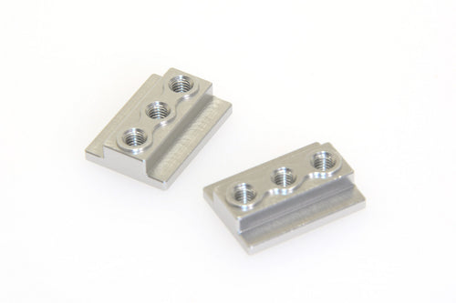 CKD0403 KAOS CNC Aluminum Chassis Rail Holding Block (silver anodized) 2pcs DL-Series - Cen Racing USA