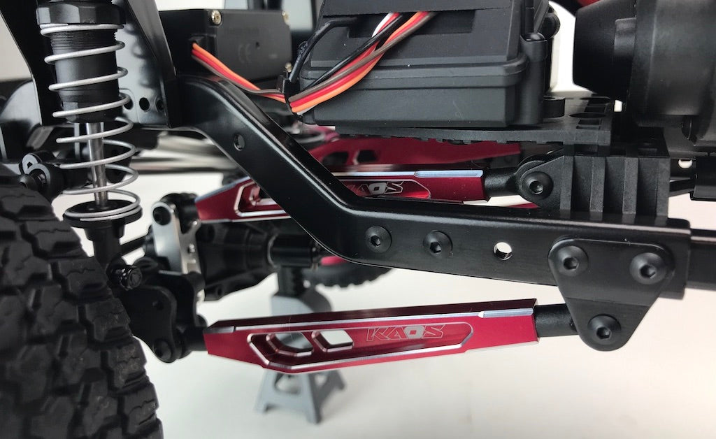 CKD0379 KAOS Rear 4th Link Suspension Link Set (Upper right, 117mm, CNC Aluminum. Link Mount, Red Anodized) F450 DL-Series - Cen Racing USA