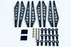 CKD0380 KAOS aluminum Suspension Linkage Set ( for F250 Lifted chassis, black anodized, cnc aluminum, 8pcs.) - Cen Racing USA