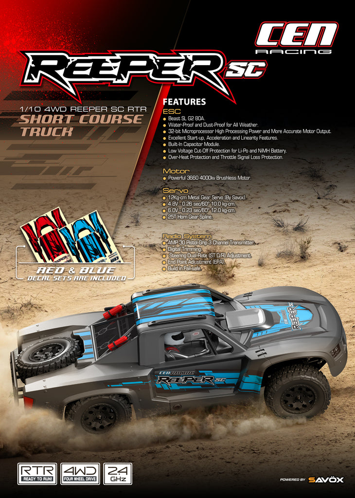 9510 CEN REEPER SC 1/10 scale 4WD RTR Brushless Short Course Truck