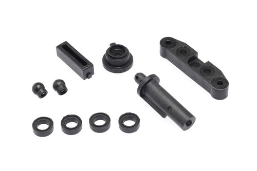 C16301 Rear Lower Arm Mount & Pivot Ball (25 spline adapter, st bushing, battery plate post) - Cen Racing USA