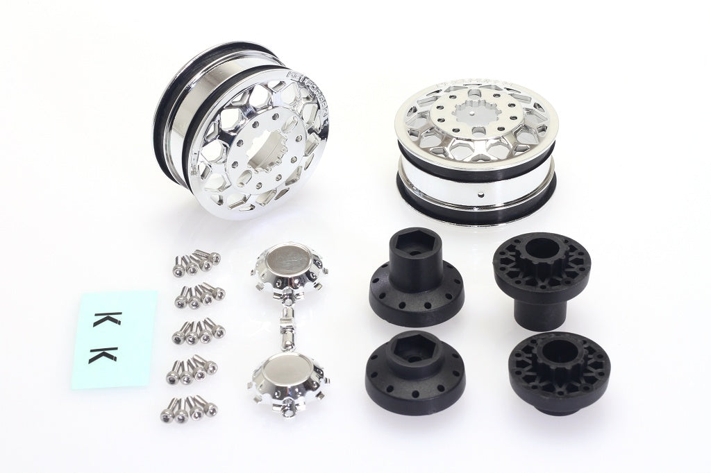 CD0648 KG1 Forged KD006 BLITZ Dually Wheel CHROME (30mm width, F or R, 2 wheels, 2/F hubs, 2/R hubs, decals) - Cen Racing USA
