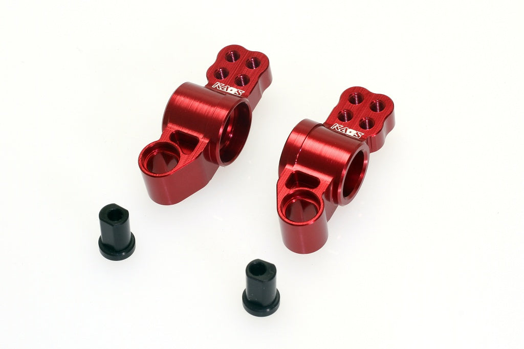 CKM0303 KAOS Rally 1 Puma Rear Wheel Hub Carriers (L/R, CNC Aluminium Red)