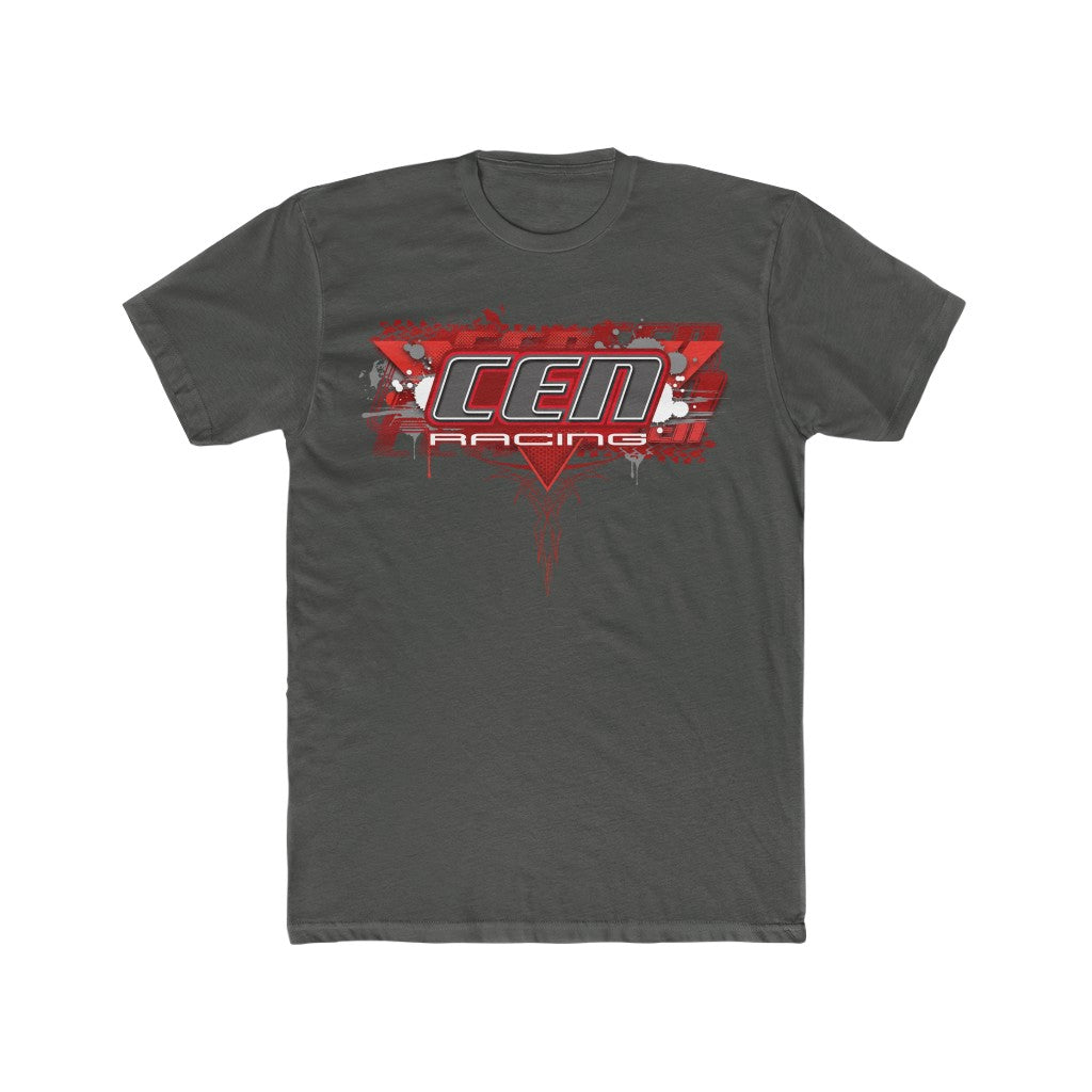 "CEN Racing Logo 2021" Men's Cotton T-Shirt-Red/Red High Quality - Cen Racing USA