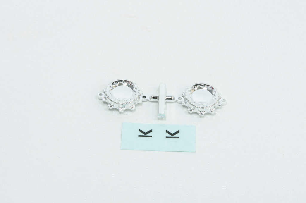CD0634 Chrome Wheel Cap (w/decal, for KG1 Forged KD014 TRIDENT–D) 2 pcs - Cen Racing USA