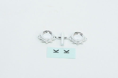 CD0634 Chrome Wheel Cap (w/decal, for KG1 Forged KD014 TRIDENT–D) 2 pcs - Cen Racing USA