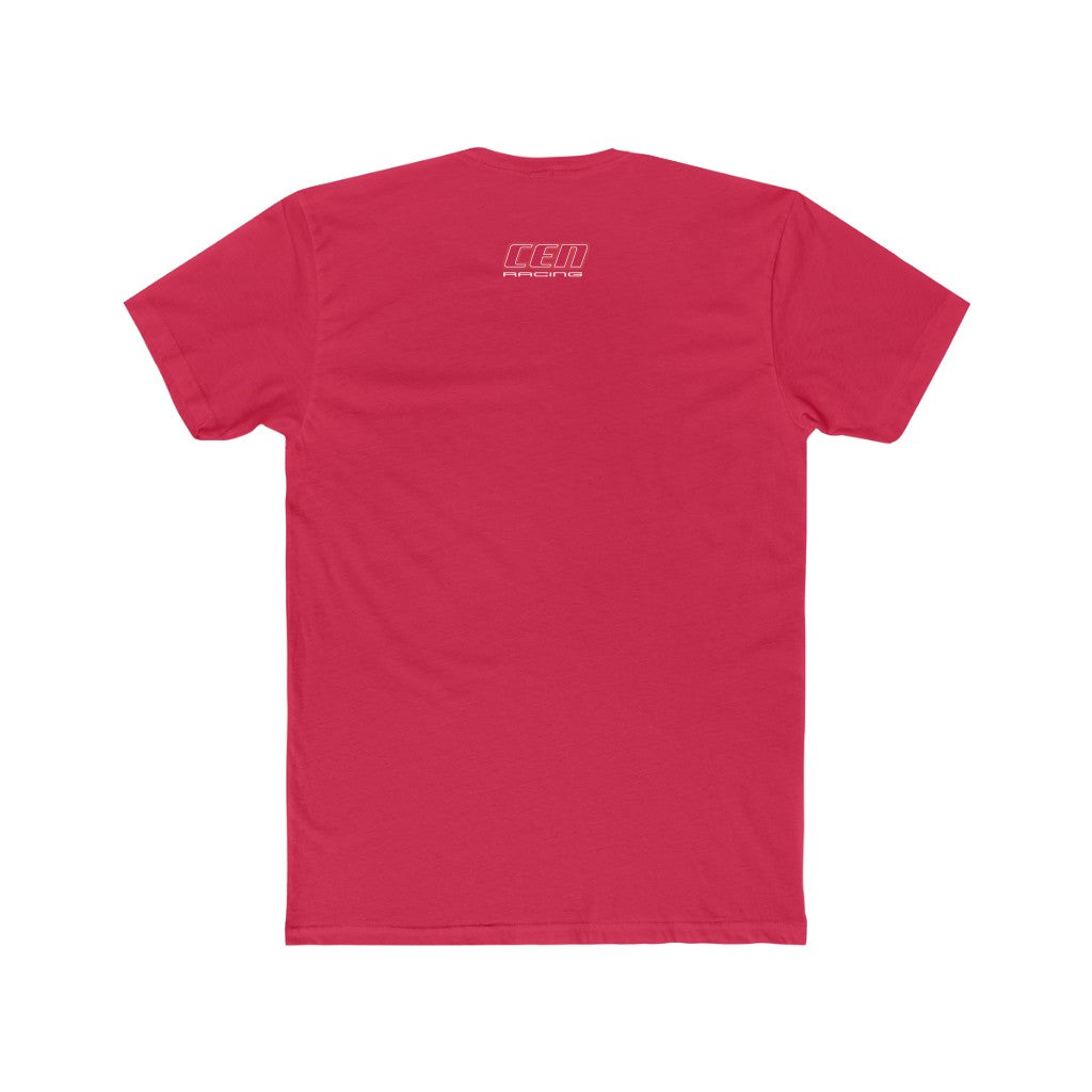 "CEN Racing Logo 2021" Men's Cotton T-Shirt- Red logo - Cen Racing USA