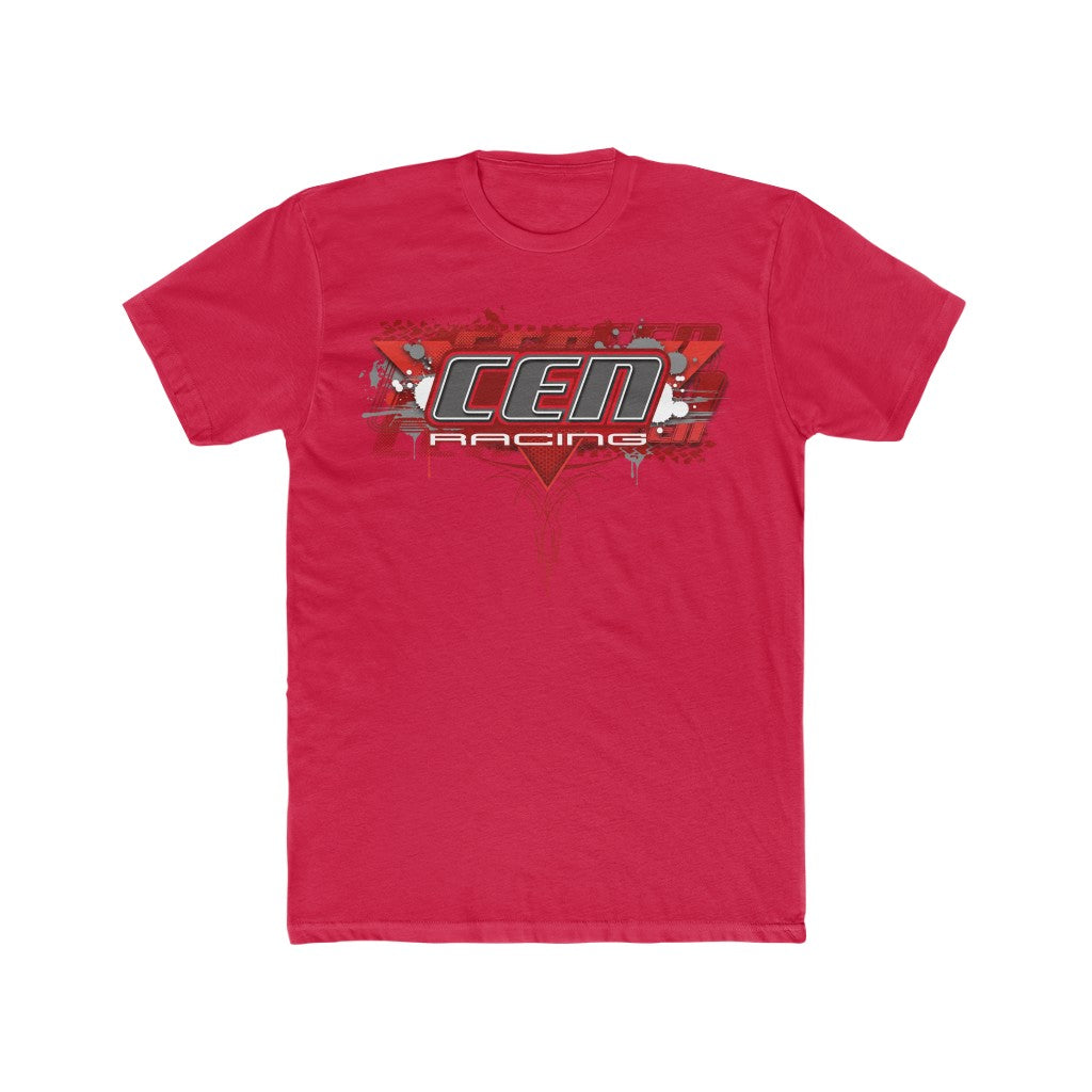 "CEN Racing Logo 2021" Men's Cotton T-Shirt-Red/Red High Quality - Cen Racing USA