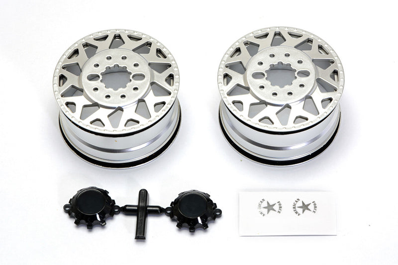 CD0602 Silver F450 SD American Force H01 CONTRA Wheel (w/ blk cap