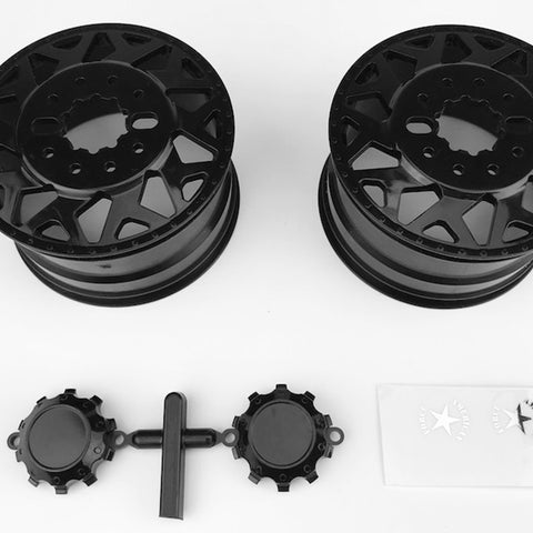 CD0603 F450 SD American Force H01 CONTRA Wheel (Black, w/ Black cap) DL-Series 2pcs - Cen Racing USA