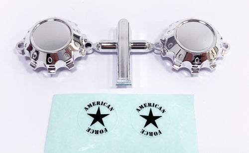 CD0632 American Force H01 CONTRA Wheel Cap (Chrome, w/ decal) - Cen Racing USA