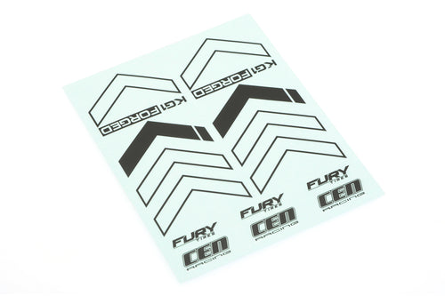 CD0967 KG1 Forged Decal Sheet (Black) - Cen Racing USA