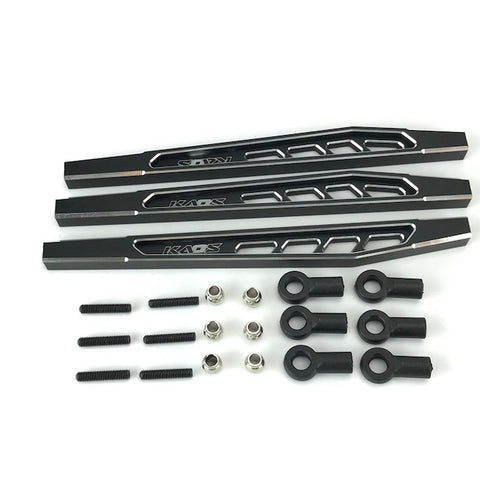 CKD0374 KAOS CNC Rear Upper & Lower Suspension Links (117mm, CNC Aluminum, Black Anodized) 3 pcs F450 DL-Series - Cen Racing USA