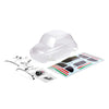 CQ0902 Fiat Abarth 595 Clear Body w/ Decal (175 WB) - Cen Racing USA