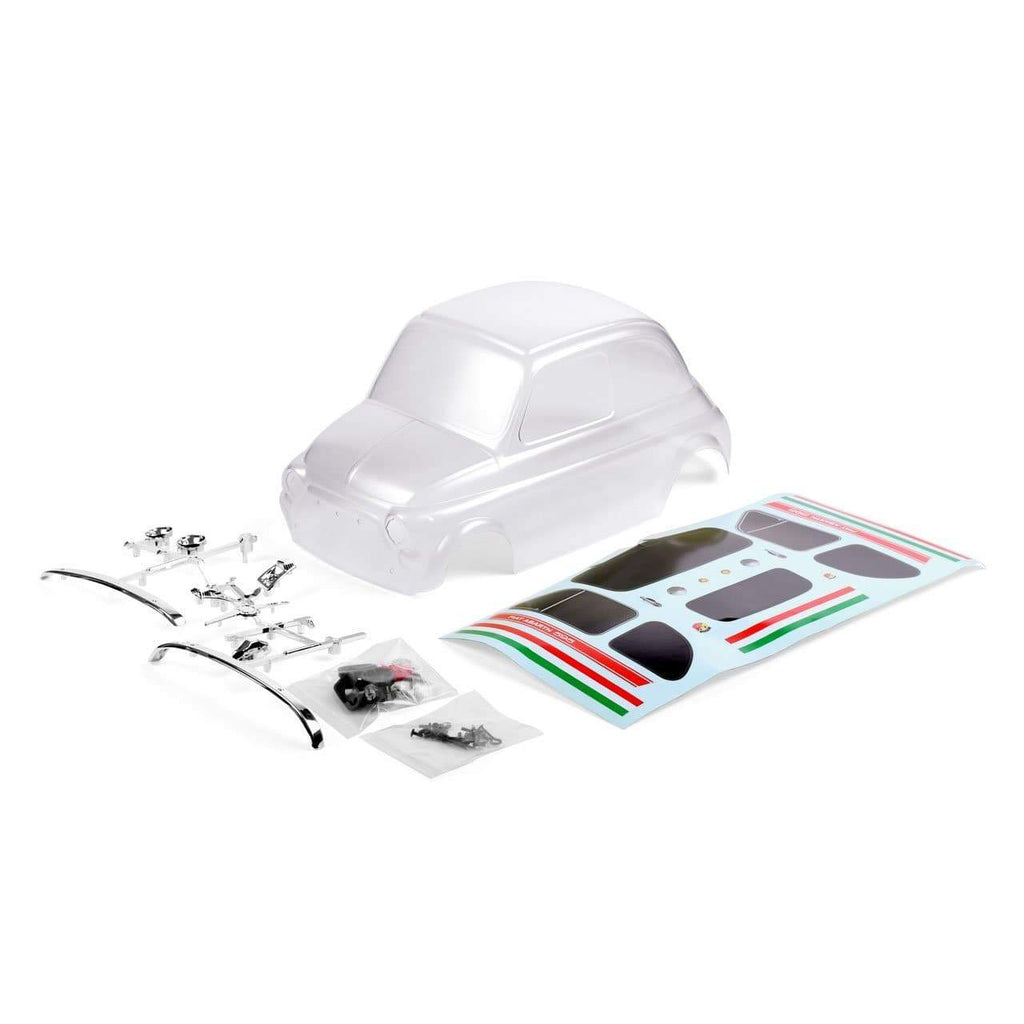 CQ0902 Fiat Abarth 595 Clear Body w/ Decal (175 WB) - Cen Racing USA
