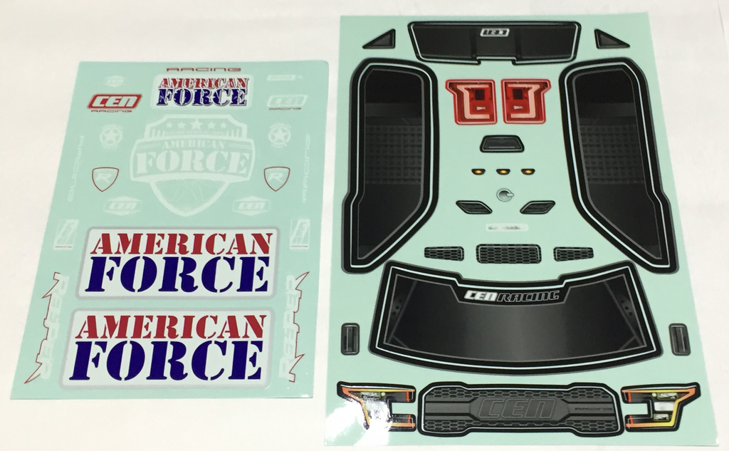 GS184 REEPER AMERICAN FORCE EDITION DECAL SHEET - Cen Racing USA