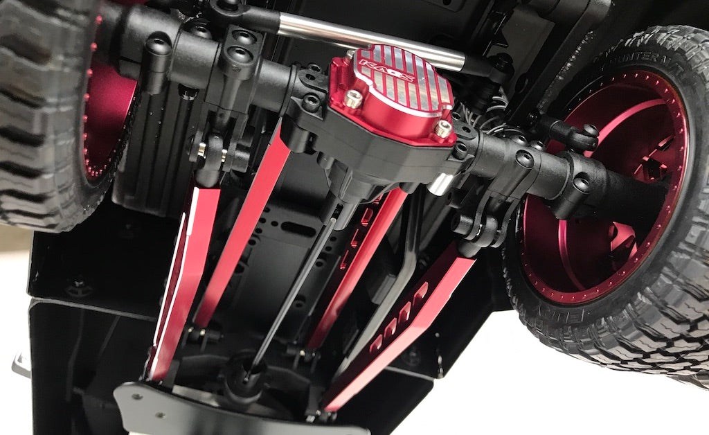 CKD0370 KAOS CNC Rear Upper & Lower Suspension Links Set (117mm, CNC Aluminum, Red Anodized) 3 pcs F450 DL-Series | Cen Racing USA CKD0370 KAOS CNC Rear Upper & Lower Suspension Links Set (117mm, CNC Aluminum, Red Anodized) 3 pcs F450 DL-Series | Cen Racing USA