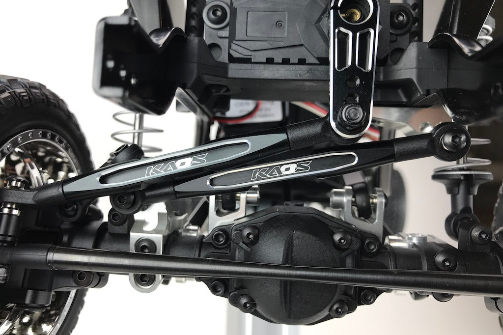 CKD0375 KAOS Panhard Bar & Sterring Tide Rod (57mm, CNC Aluminum, BLACK) DL-Series 3pcs - Cen Racing USA