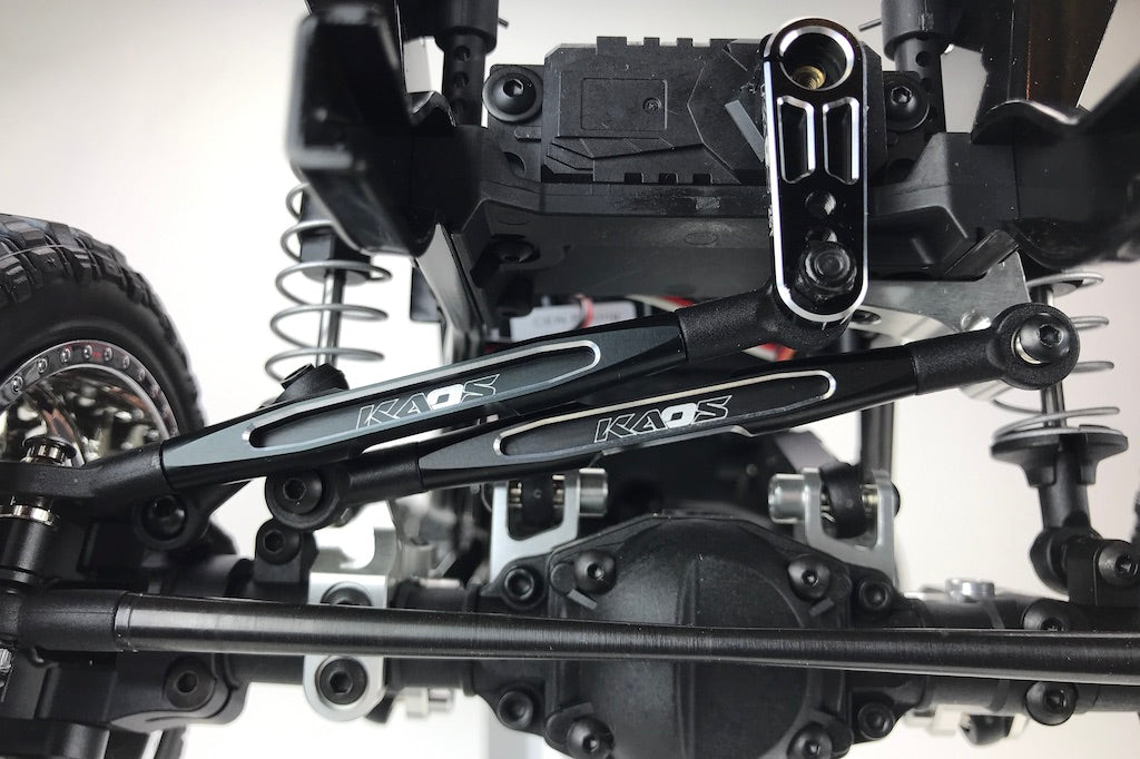 CKD0375 KAOS Panhard Bar & Sterring Tide Rod (57mm, CNC Aluminum, BLACK) DL-Series 3pcs - Cen Racing USA