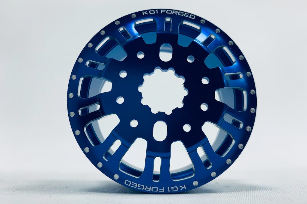 CKD0656 KG1 KD004 CNC Aluminum REAR Dually Wheel (BLUE anodize, 2pcs, w/cap and decal, screws) - Cen Racing USA