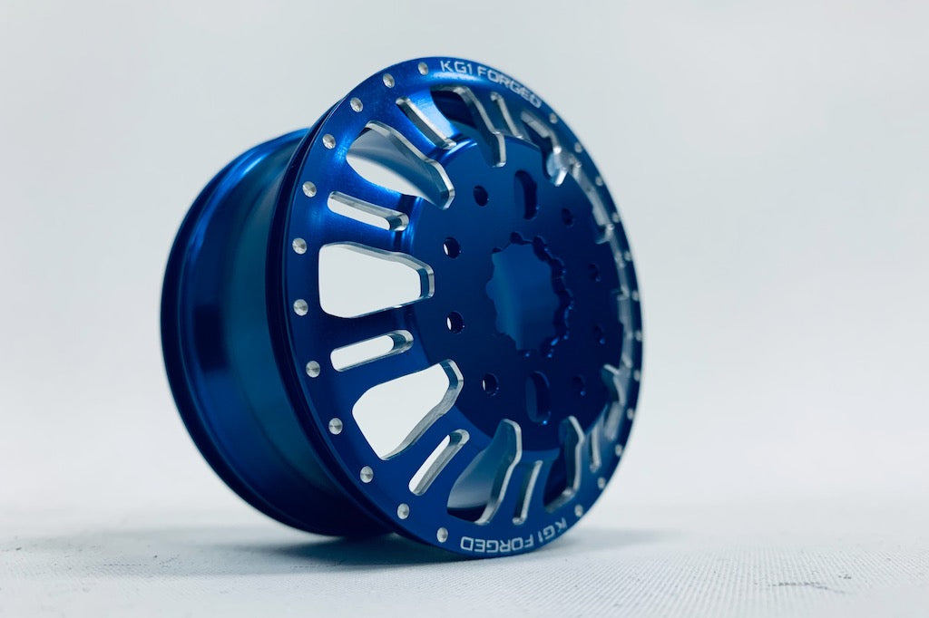 CKD0655 KG1 KD004 CNC Aluminum FRONT Wheel (BLUE anodize, 2pcs, w/cap and decal, screws) - Cen Racing USA