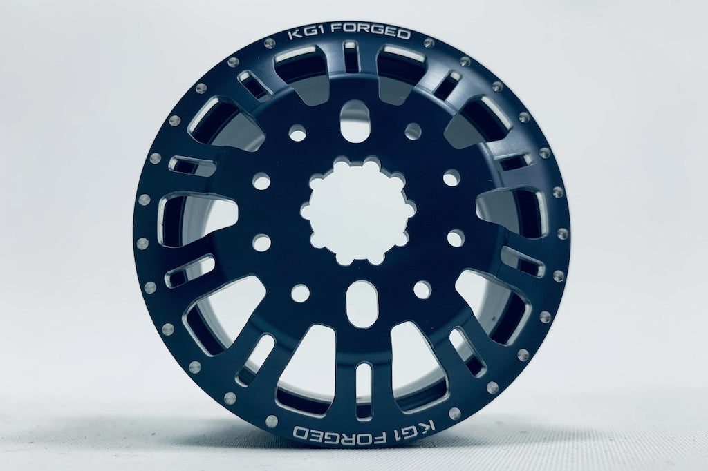 CKD0658 KG1 KD004 CNC Aluminum REAR Dually Wheel (GUNMETAL anodize, 2pcs, w/cap and decal, screws) - Cen Racing USA