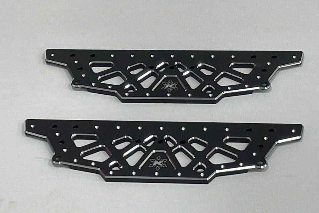 CKD0480 KAOS CNC Aluminum Chassis Plate (for F250 or F450 lifted chassis, black anodized, 2pcs) - Cen Racing USA