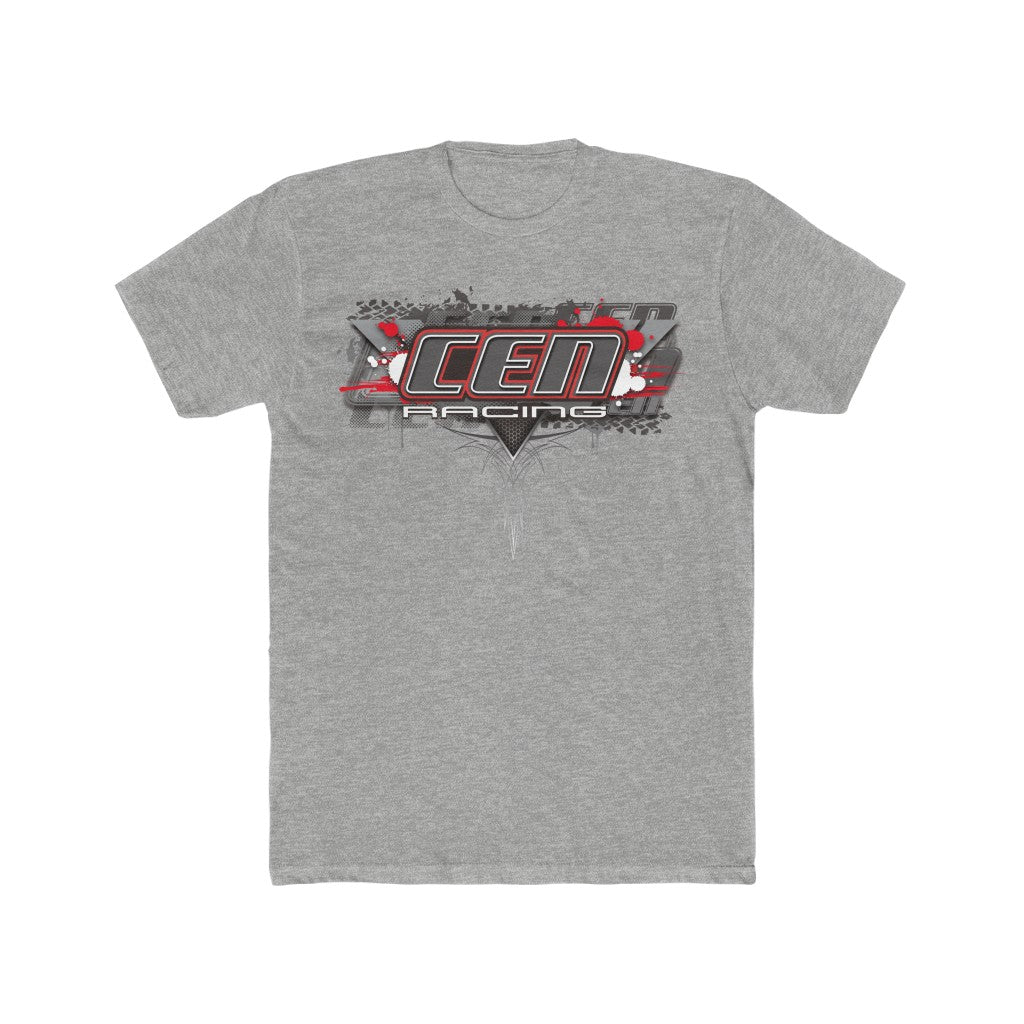 "CEN Racing Logo 2021" Men's Cotton T-Shirt- Red logo - Cen Racing USA